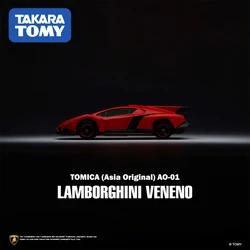 TAKARA TOMY Tomica Premium  AO-01 Lamborghini Poison Sports Car 1/67 Mini Gt Die-cast Alloy Car Model Children Boy Gifts