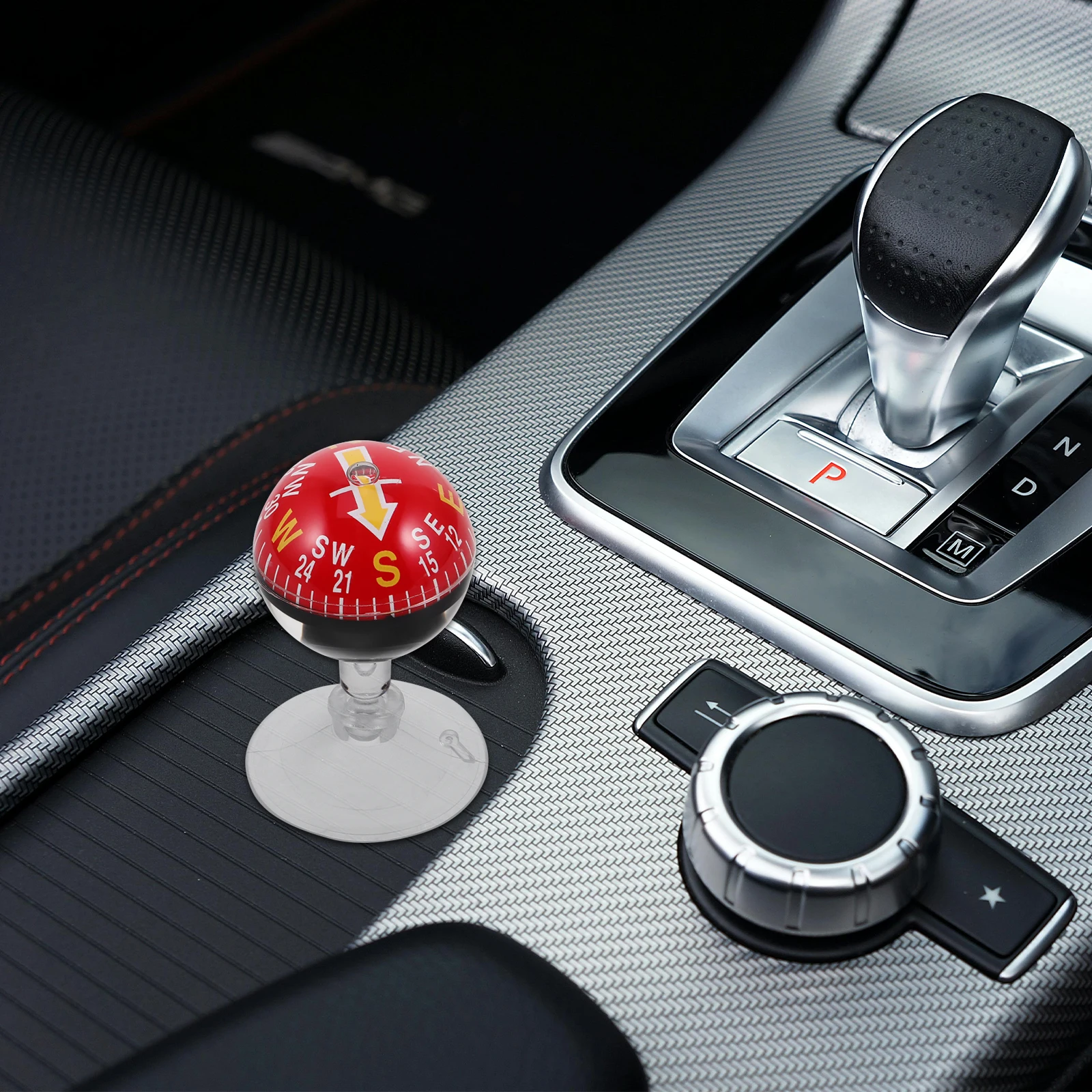 

Car Guide Ball Compass Automobile Portable Abs (Green) Suction Dashboard Automotive
