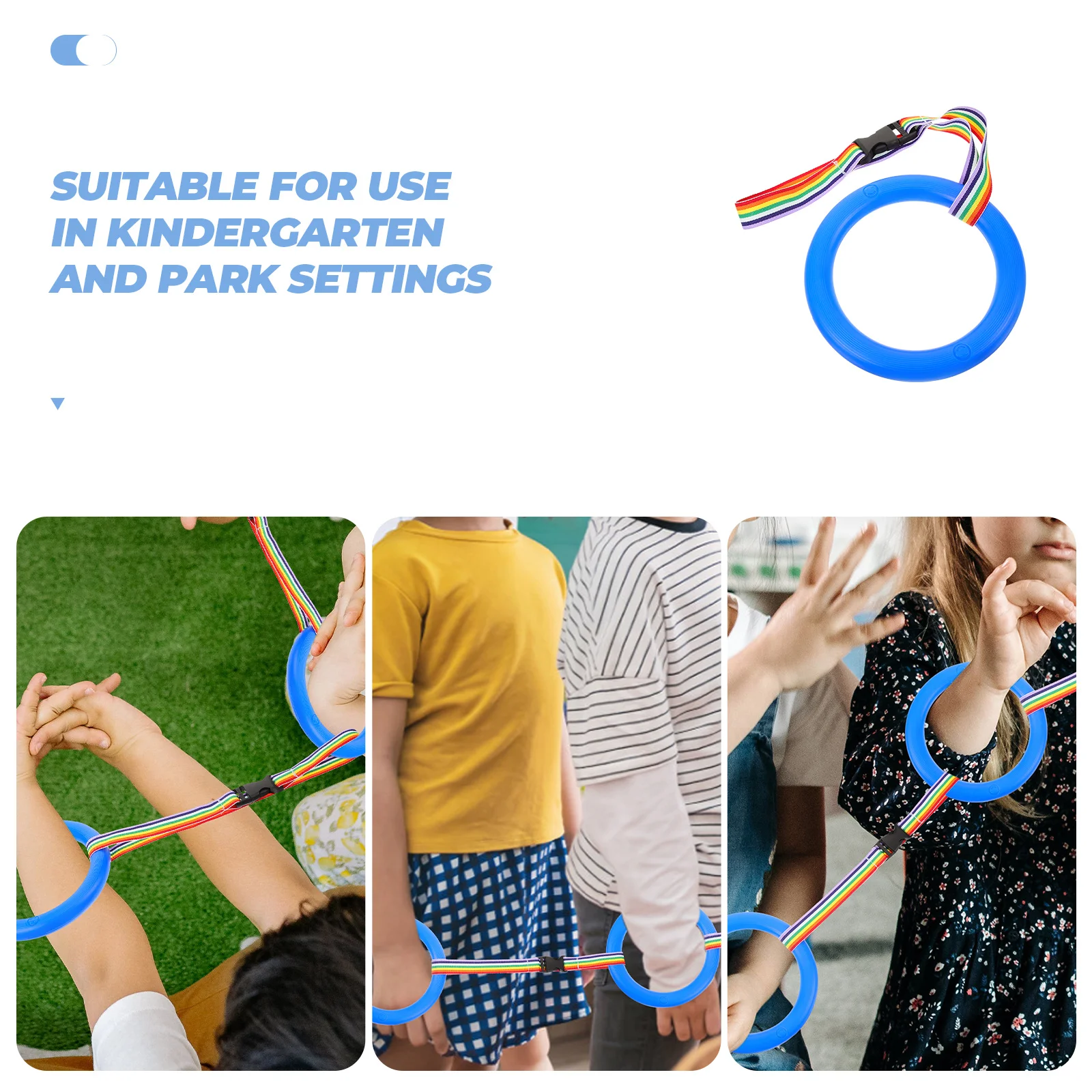 

1Set Children Safety Walking Rope Detachable Kindergarten Preschool 12 Rings Adjustable Colorful Grip Toddler Leash Harness