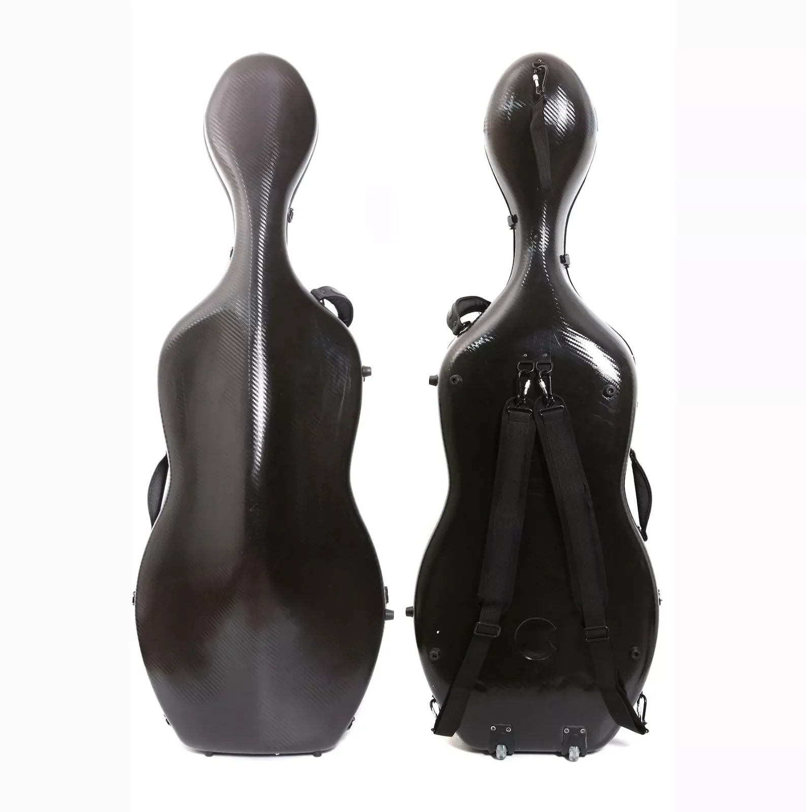 4/4 New Cello Case Carbon Fiber Cello Box with strap & 2 Wheels sturdy and lightweight #USDurable