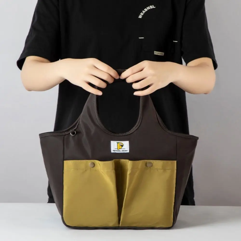 Waterproof Insulated Lunch Bag Large Capacity Portable Thermal Food Tote Bag Multi Pockets Durable Zipper Portable Food Bag