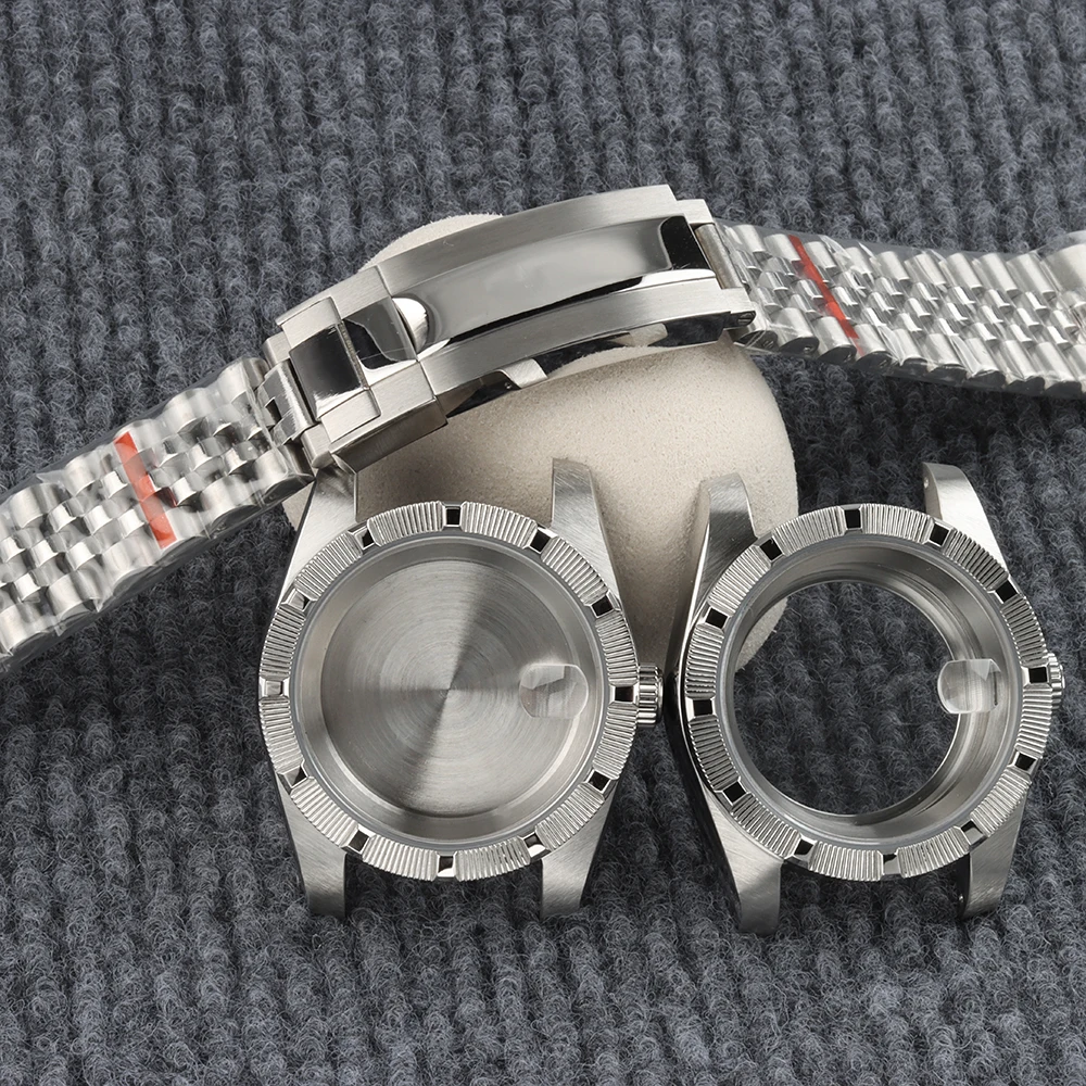 High Quality 39MM Case For Oyster Perpetual Date Stainless Steel Watch Case Oyster/Presidential Strap For NH35 NH36 Movement