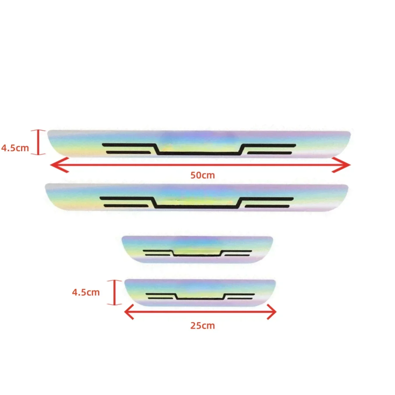 

4PCS car colorful threshold stickers are suitable for Mercedes-Benz models ultra-thin wear-resistant protective threshold strips