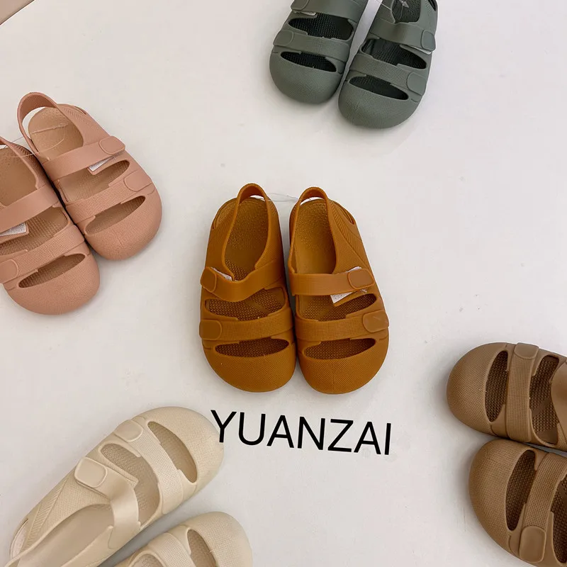 

Children Shoes 2024 Summer New Fashionable Sandals Korean Style Boys and Girls Beach Shoes Baby Hollowed Out Casual Shoes