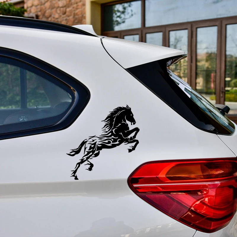 

Car Sticker 6 Color Handsome Horse Waterproof Vinyl Decal Car Accessories Pegatinas Para Coche Design Car Styling