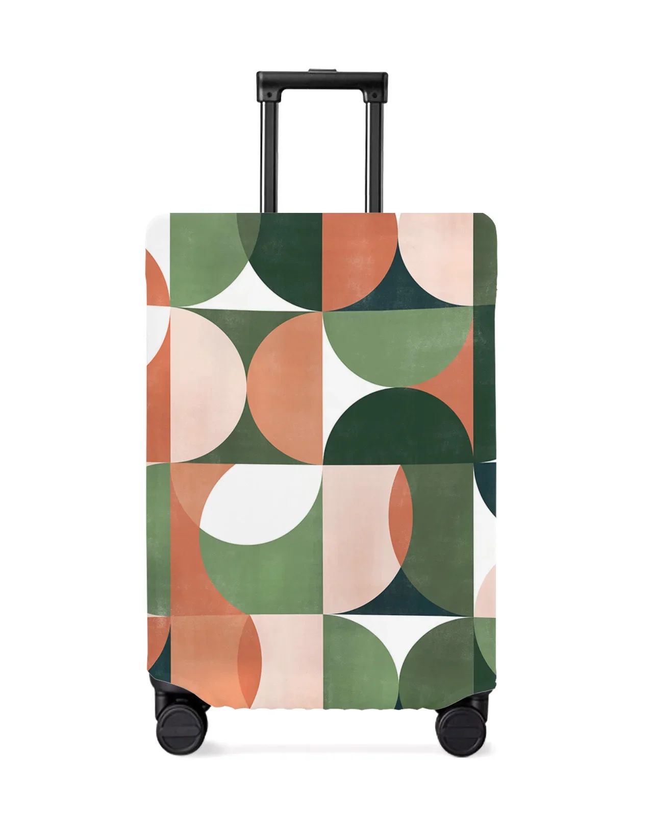 Nordic Style Retro Medieval Geometric Abstract Colors Luggage Cover Stretch Baggage Dust Cover 18-32 Inch Travel Suitcase Case