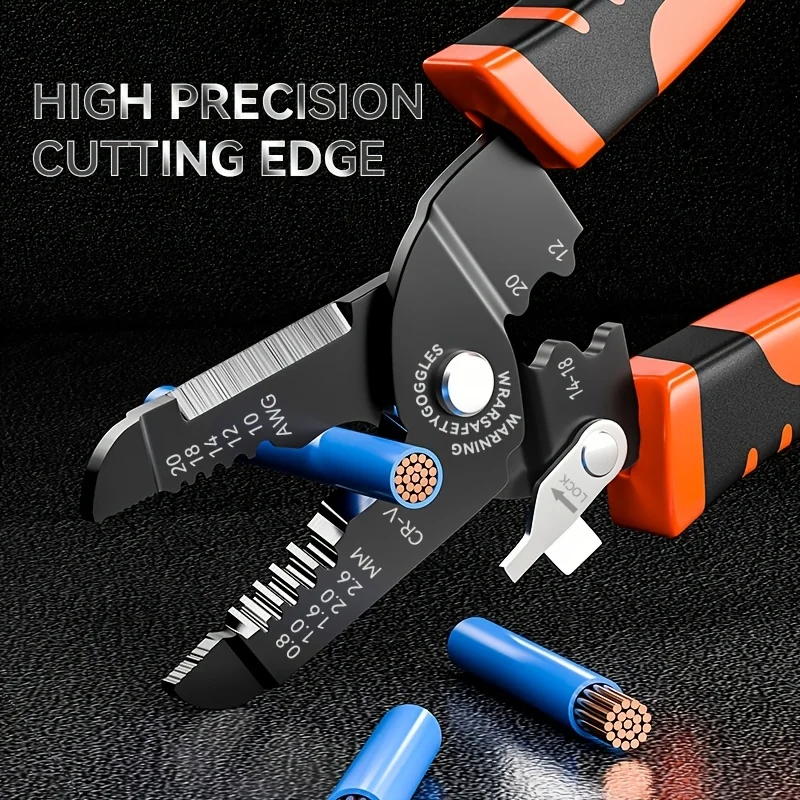 7inch Wire Cutter, Wire Stripper Crimper, Wire Stripping Tool, Cable Stripper, Wiring Tools, Wire Crimping Tool