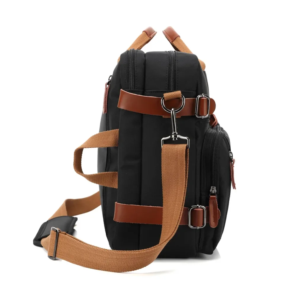 3-in-1 Convertible Laptop Backpack 15.6 17.3 Inch Waterproof Oxford Business Briefcase Shoulder Messenger Notebook Carry Bag view 4