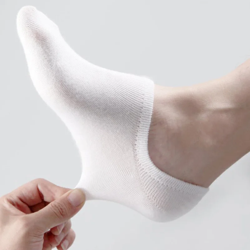 5/10/20 Pairs High Quality Breathable Pure Color Fashion Boat Socks Silicone Non-Slip Sock Thin Invisible Cotton Men's Socks