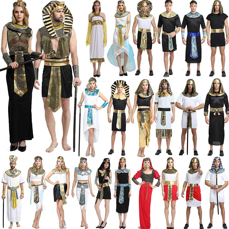 

2025 New loween Costume Adult Size Pharaoh Pharaoh Costume Egyptian Design Women's Traditional Ethnic Stage Performance Wear