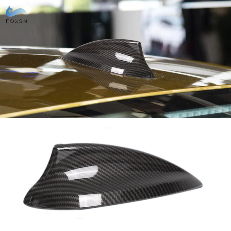 

For F30 F34 F35 F36 F22 F32 G11 G12 G20 G30 F80 F82 F87 ABS Carbon Fiber Texture Car Roof Shark Fin Antenna Aerials Cover Trim