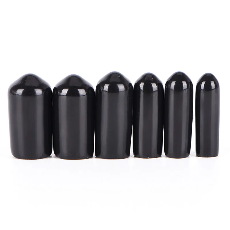 10PCS 3/4/5/6/7/8MM Oil and Aging Resistance Black Rubber End Caps For 4 Lines Quad Stunt Kite Fixed Parts