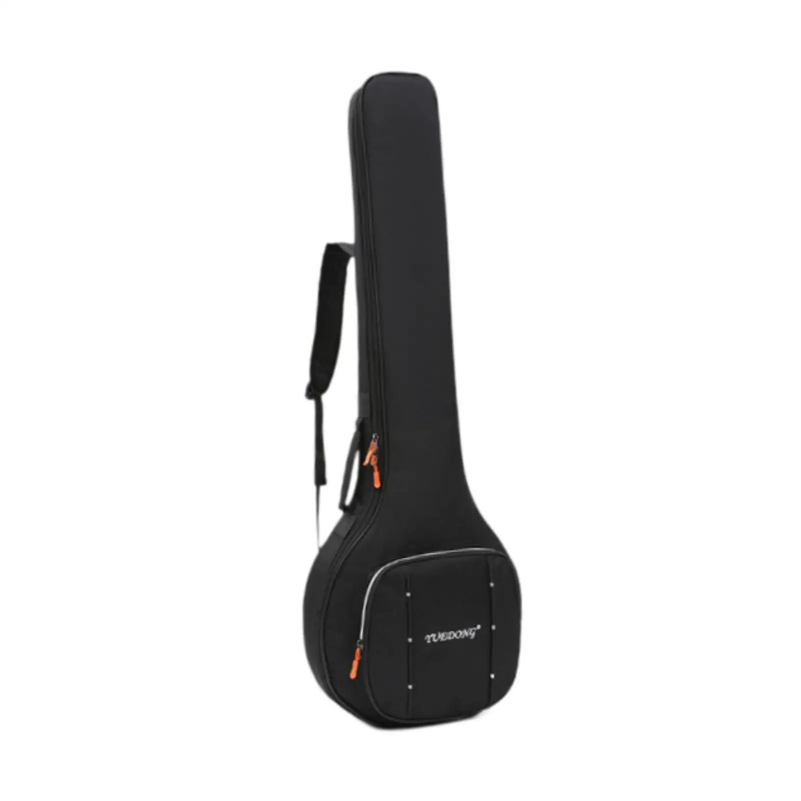 Banjo Gig Bag Water Resistant Oxford Cloth Scratch Resistant Padded Hardshell Case Backpack Strap Banjo Ukelele Case Black