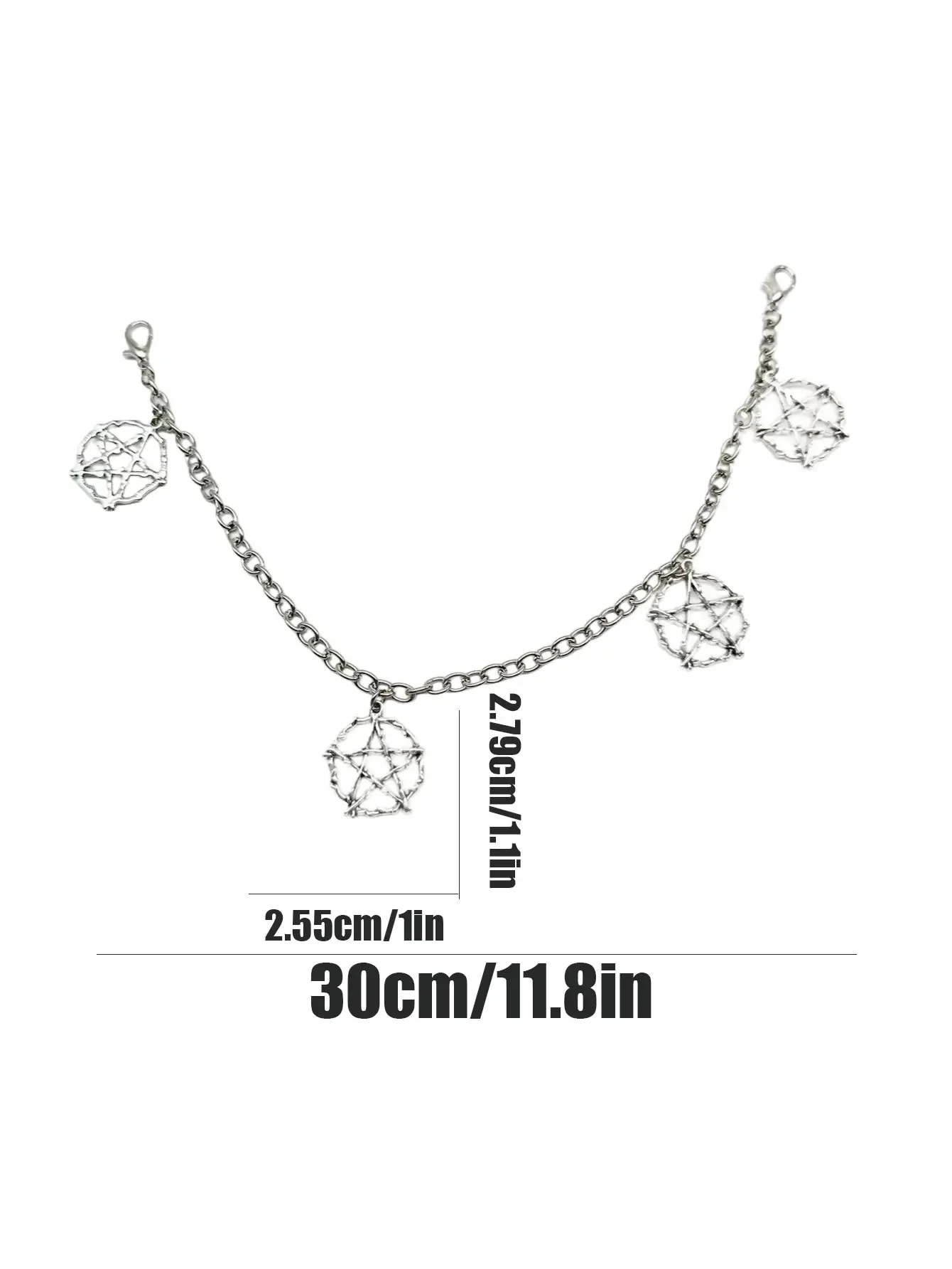 قطعتان من المعلقات والمجوهرات المصنوعة من سبائك الفضة القوطية المجوفة على شكل نجمة/راي، مناسبة لأحذية وأحذية الخريف