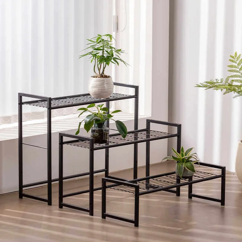 Flower rack Balcony flower rack Living room floor-to-ceiling wrought iron outdoor multi-layer plant succulent flower pot bracket