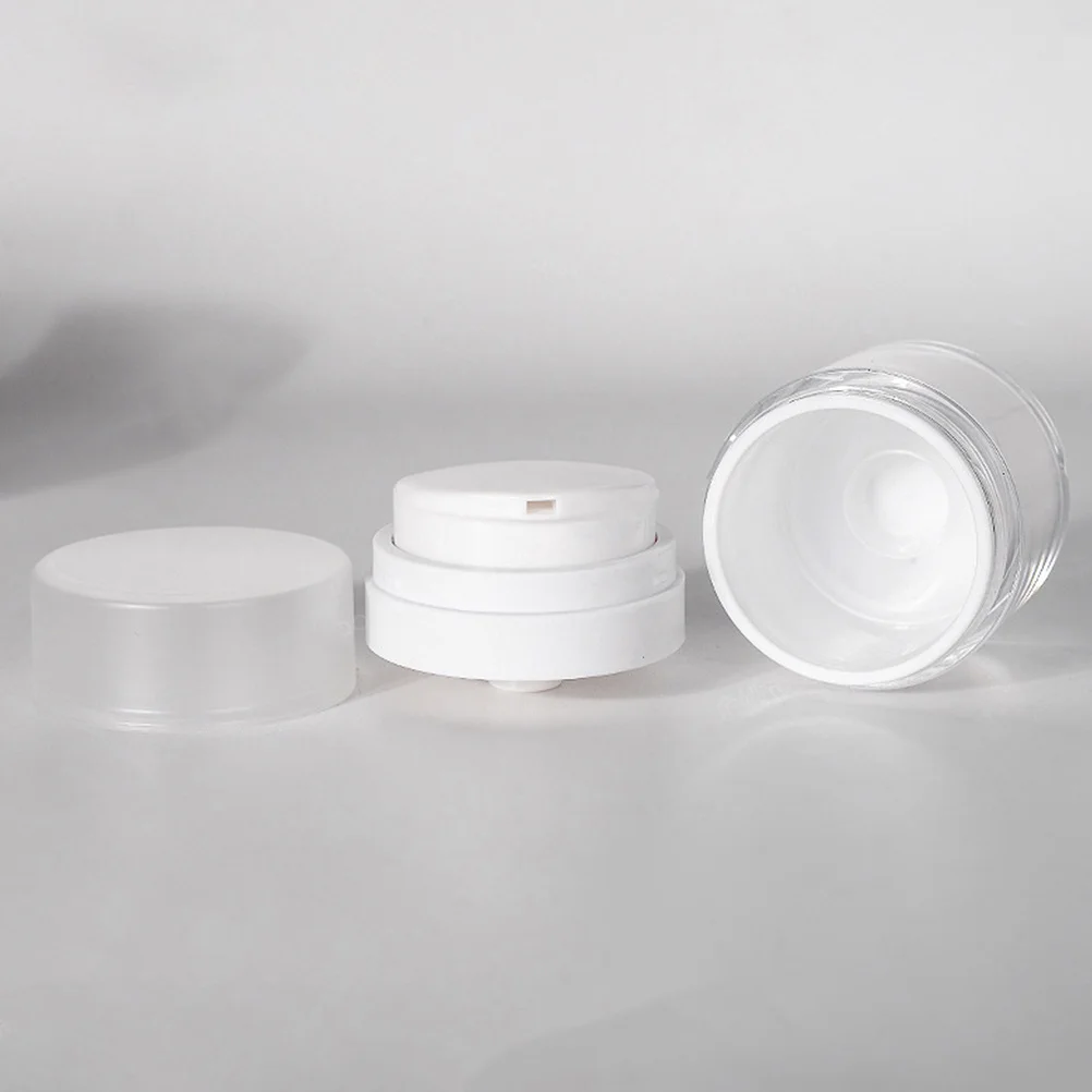 

4pcs Airless Pump Jar 50Ml Vacuum Bottle Dispenser Leak-Proof Cream Container For Travel Skincare Storage Lotion