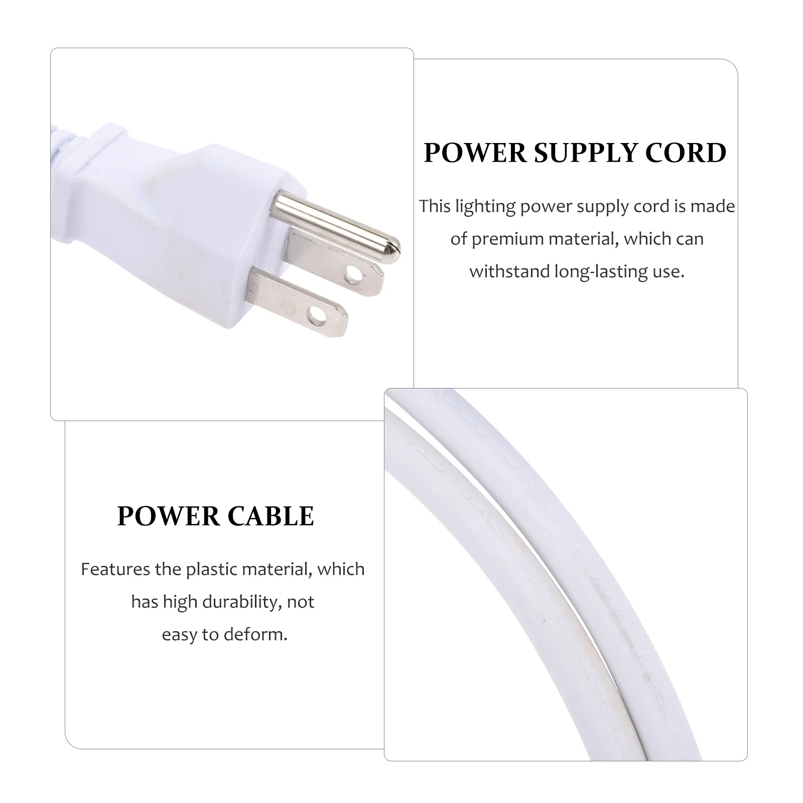 

Power Supply Cord Us Plug 3-Wire Power Cable Replacement for Broken Cords Retro Style DIY Lighting 3-Wire Appliance Cord