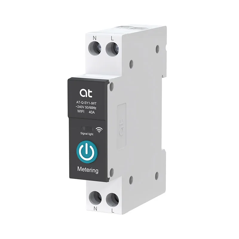 TUYA WIFI Smart Circuit Breaker With Metering 1P 63A Rail DIN for Smart Home Wireless Remote Control Switch For App