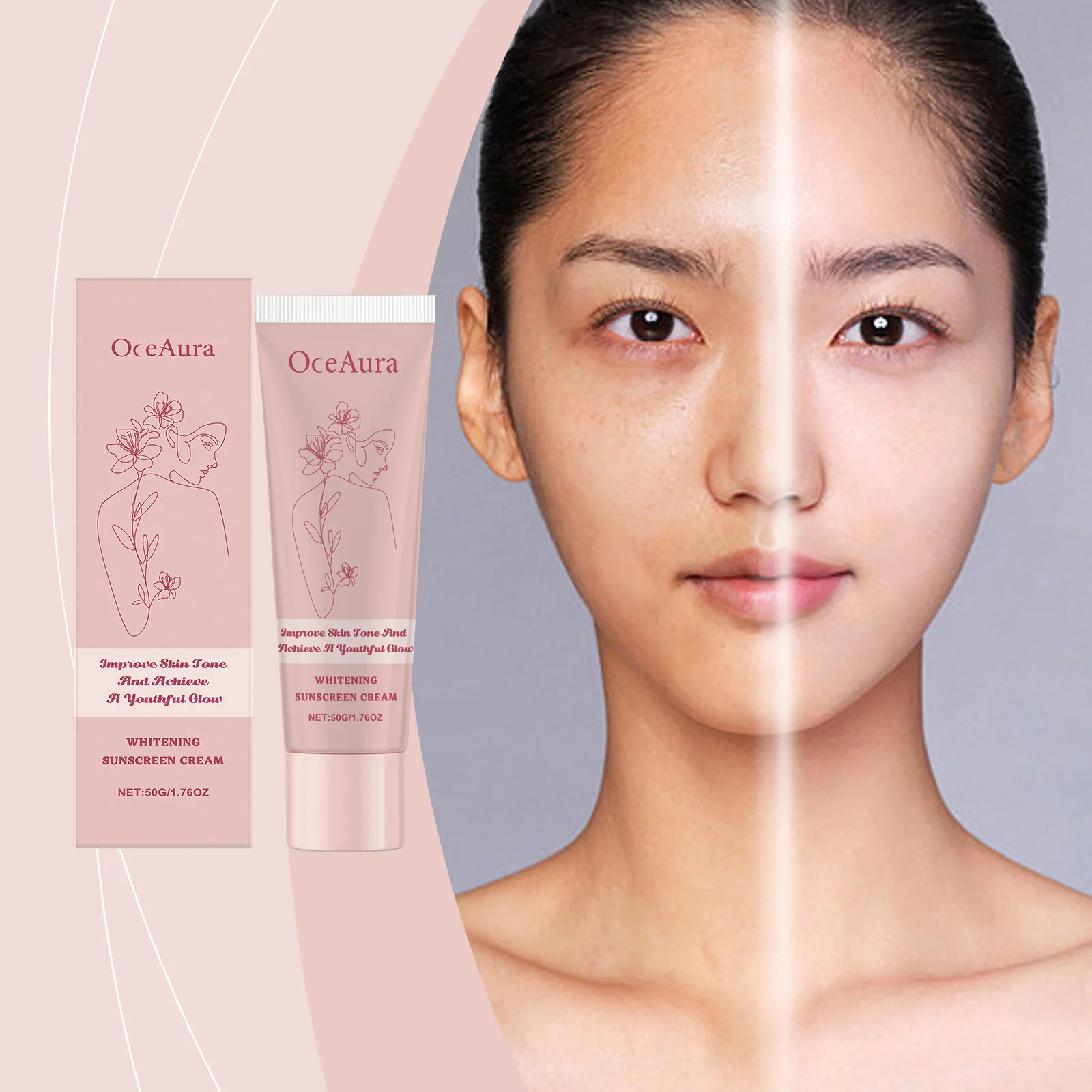 Crème solaire blanchissante SPF [XX] - Protection UV éclaircissante pour un teint uniforme - Visage quotidien