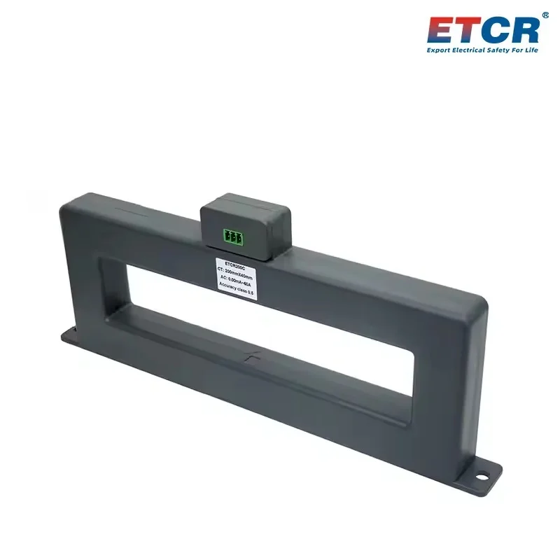 ETCR145C ETCR200C Open Close Flat Mouth Transformer Grounding Lead Current Sensor Ratio 800:1 AC 60A Resolution 0.01mA 100KHz