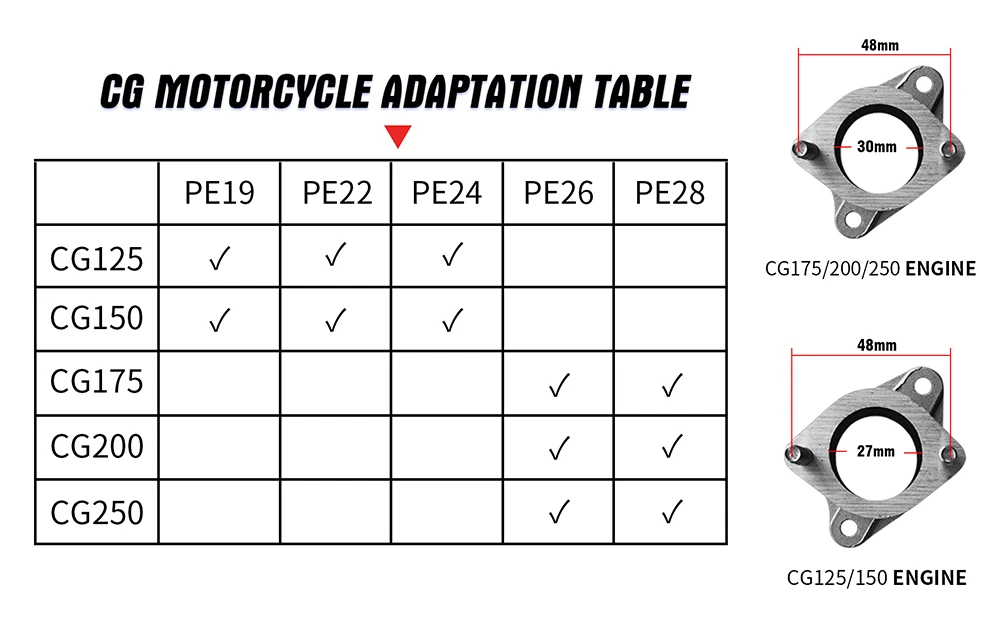 NIBBI Motorrad PE-Flanschvergaser mit CNC-Geradkopf-Luftfilterkit für KTM Honda 2T 4T Motocross Vergaserdüsen Modifiziertes Teil – Detail 2