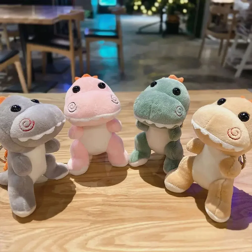 Llavero colgante de dinosaurio de peluche para bolso de muñeca, accesorios de bolsa Kawaii para niña, lindo regalo para pareja