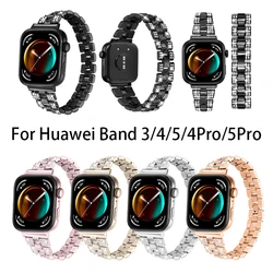 For Huawei Watch Fit 3 fit5 5pro Strap Stainless Steel band Thread Shape Diamond Men Women Bracelet Correa for Huawei fit 4 4pro