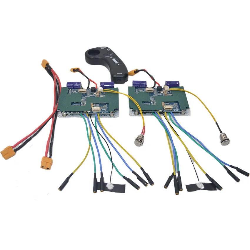 Sensored 4-wheel drive ESC for E-Skateboard Four-Wheel Scooter 6374 6364 6384 5065 motor with 2.4Hhz LCD screen controller