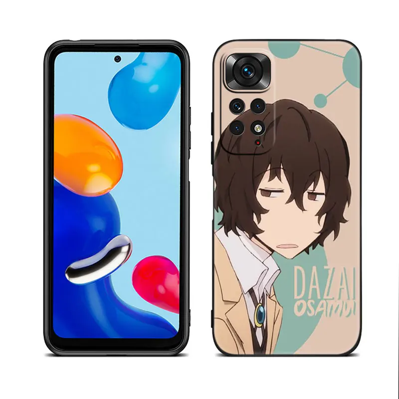 Anime Bungou Stray Dogs Dazai Osamu Black Phone Case For Xiaomi Redmi Note 12 + 11 11S 11T 11E 10 10T 5G 10S 9S 9 8T 7 6 Pro