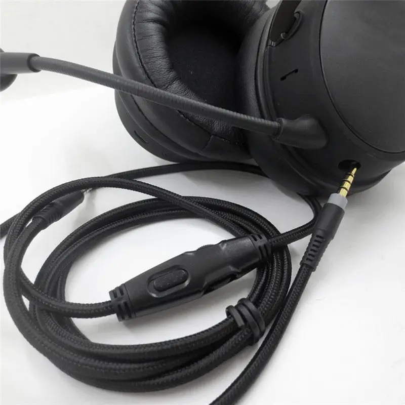 AA60 Replacement Headphone Cable with Volume Control for HyperX Cloud Alpha Cloud Core Flight Gaming Headset 3.5mm