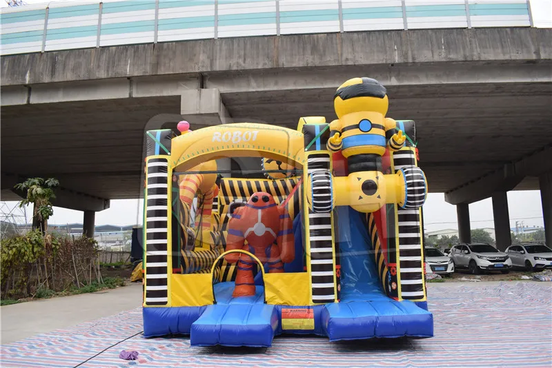 FOR Design Inflatable robot bouncer for kids, Inflatable cartoon combo for sale