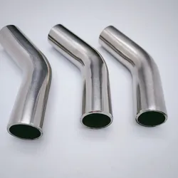 Automobile Exhaust16/25/38/51/63/76Mm Pipe Outer Diameter Butt Welding 45 Degree Elbow 304 Stainless Steel Sanitary Pipe Fitting