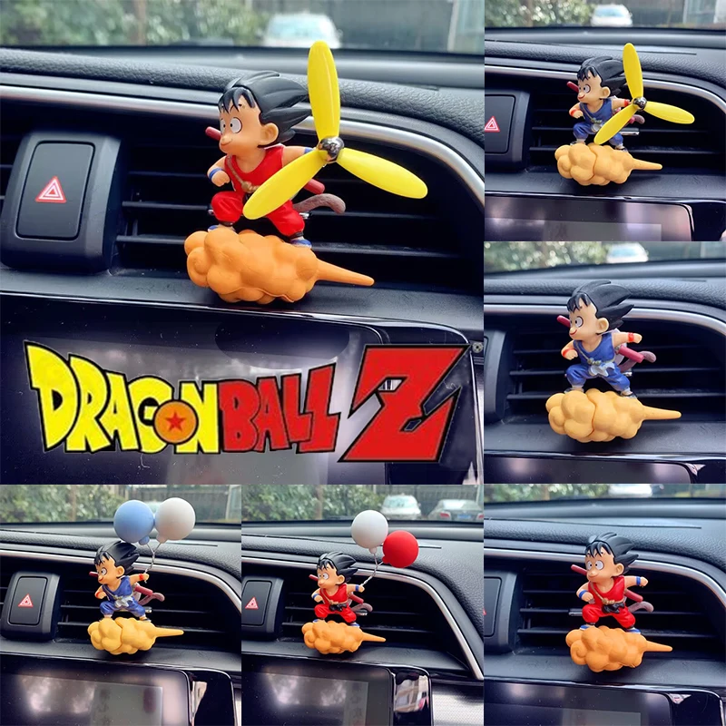 Dragon Ball Son Goku Flying Toy Ornament Anime Cute Toy Car Air Outlet Clip Aromatherapy Doll Decoration Car Accessories Gifts