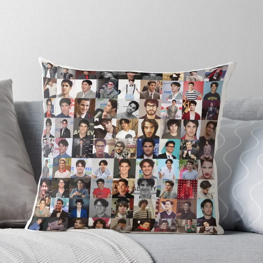 

Darren Criss Collage - Many Items Throw Pillow Pillowcases Plaid Sofa christmas decorations 2024