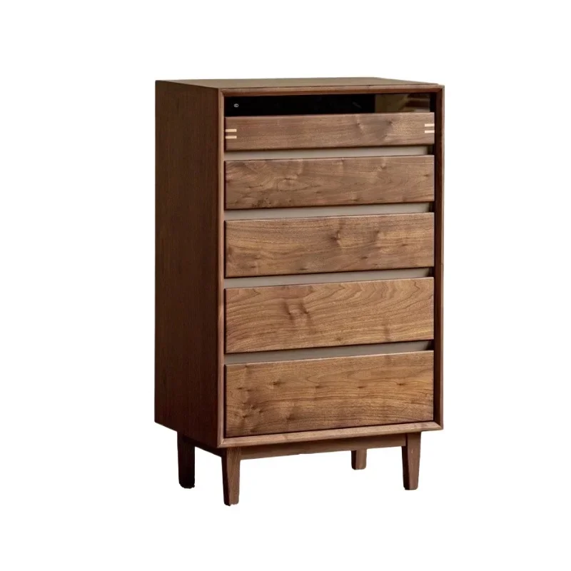 

All solid wood chest of drawers, Japanese-style locker in living room and bedroom drawers