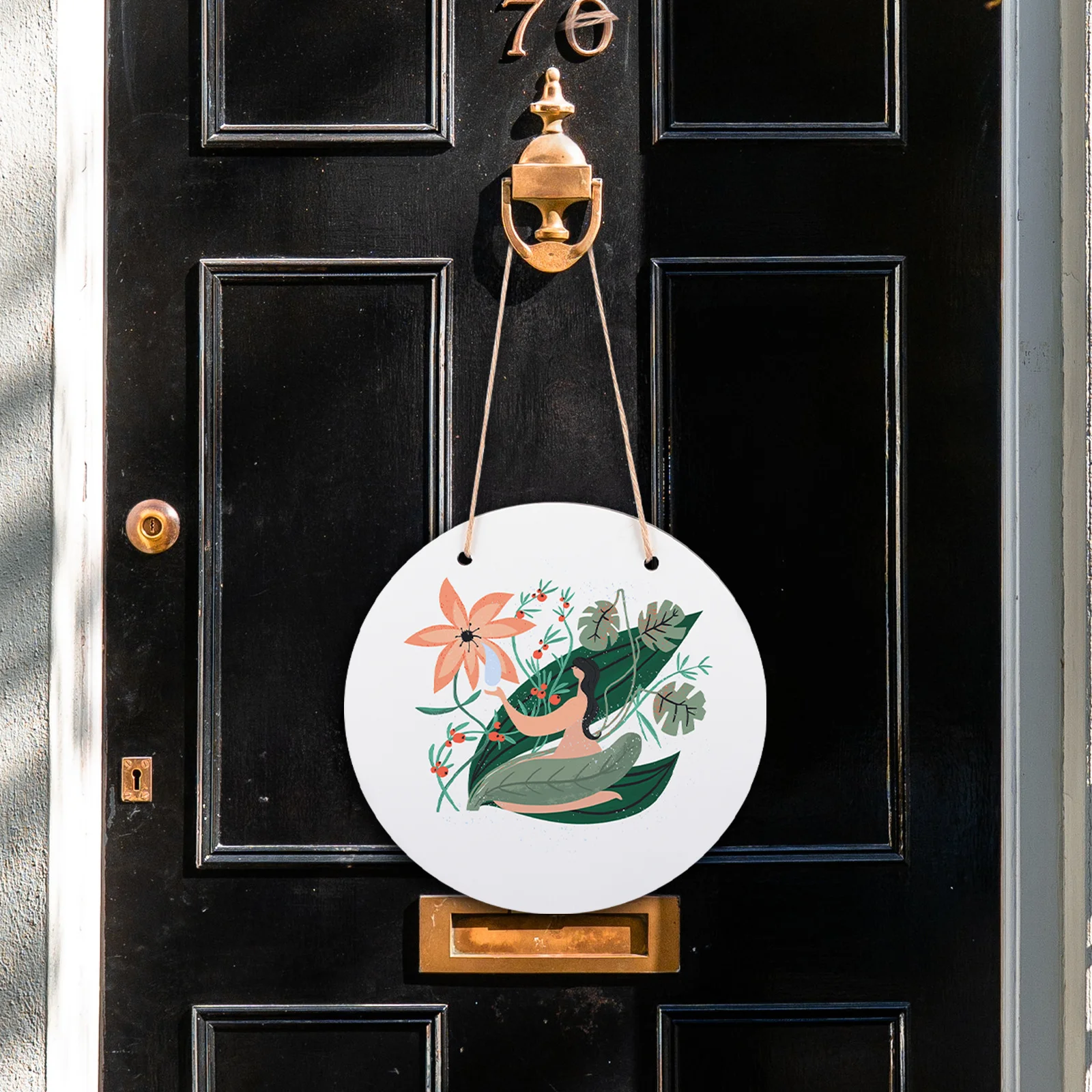 

2Pcs Sublimation Wood Sign Blanks Blank Hanging Plaque Rustic Door Decor DIY Home Wall Gifts Blank Plaque Sublimation Wood Sign