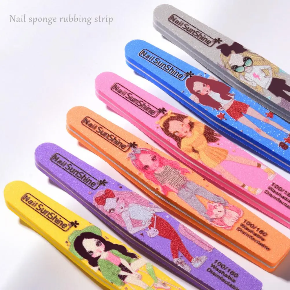 3Pcs Good Cartoon Fingernail File Sanding Buffing Files Manicure Files Random Style  Exquisite Pattern