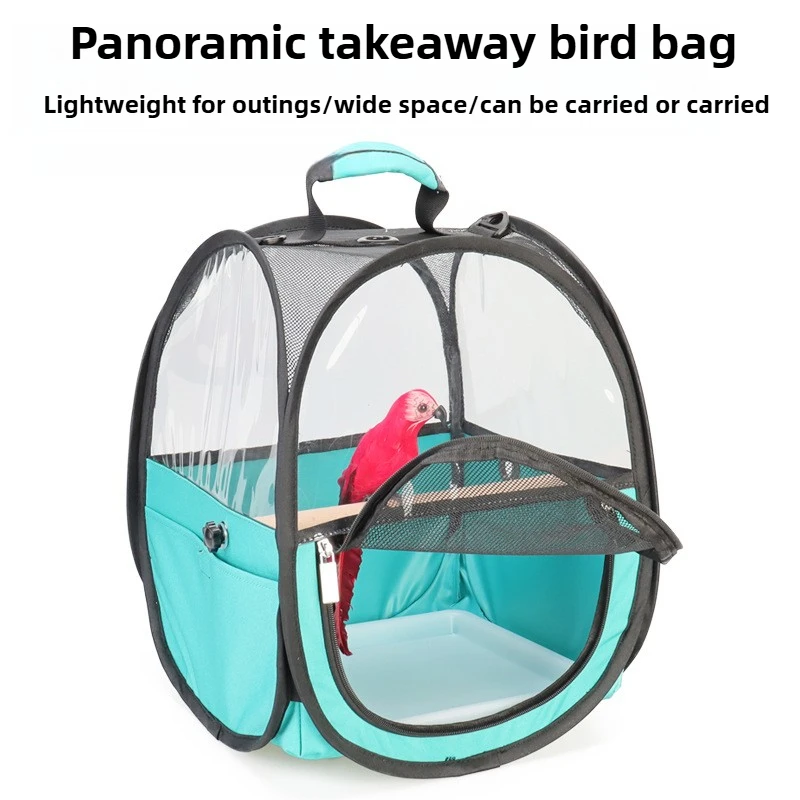 

Outdoor Folding Bird Carrier Bag Travel Low Prices Portable Handheld Bird Carrier Bags Transparent Carry Out Parrot Breathable