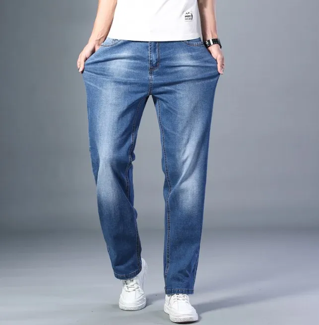 

Summer Casual Thin Classic 5 Color Loose Straight Jeans Pants for Men