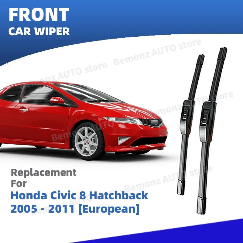 LHD Frontscheibenwischerblätter für Honda Civic 8 European Hatchback 2005–2011 Windschutzscheiben-Fenster-Zubehör 2006 2007 2008