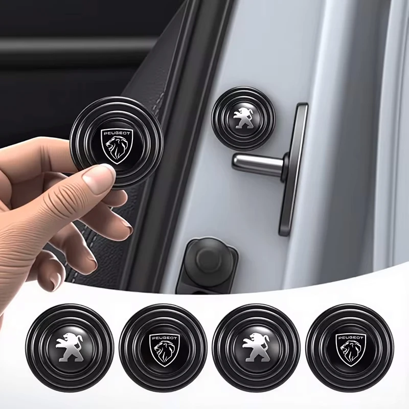 For Peugeot 208 3008 308 2008 207 107 508 607 106 406 407 307 206 30 Car Door Anti-Collision Silicone Pads Shock Absorber Gasket
