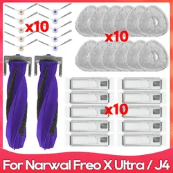 Compatible For ( Narwal Freo X Ultra / J4 / J4 Lite ) Roller Side Brush Dust Bag Filter Mop Cloth Robot Vacuum Part Accessory