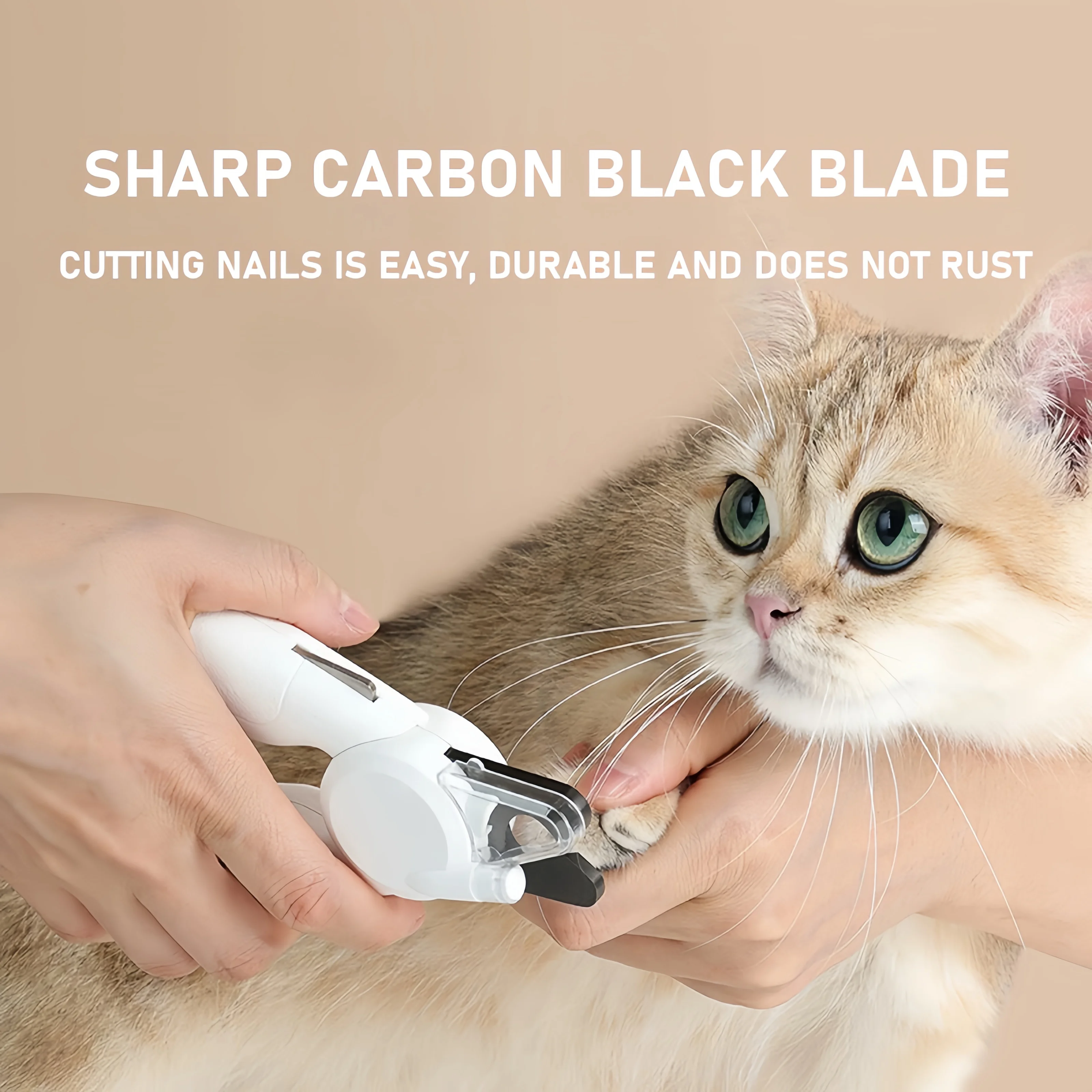 Professional pet nail clippers，LED lights illuminate the blood line to prevent spatter，Puppy and kitten care and grooming tools