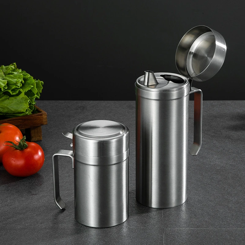 

Stainless Steel Leak-Proof Oil Filter Strainer Soy Vinegar Pot Kitchen Seasoning Bottle Container Oilers Storage Cooking Tools