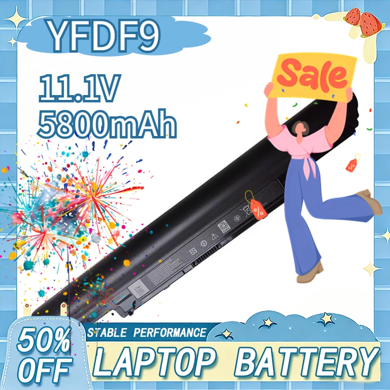 

YFDF9 JR6XC 7XINbox 11.1V 5200mAh Replacement Laptop Battery For DELL V131 2 Latitude 3340 3350 E3340 E3350 13 Education Series