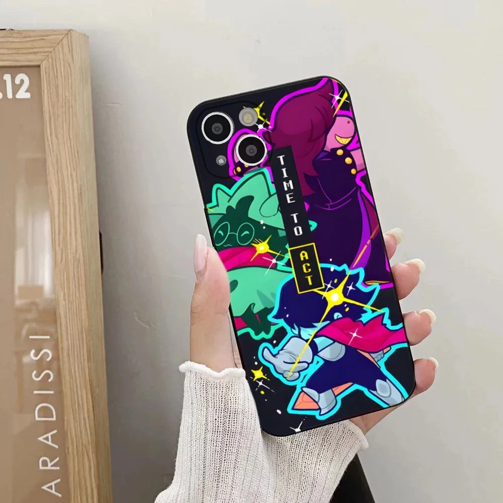 D-Deltarune Ralsei Phone Case For iPhone 15,14,13,12,11 Plus,Pro,Max,XR,XS,X,7,8 Plus,SE,Mini Silicone Soft