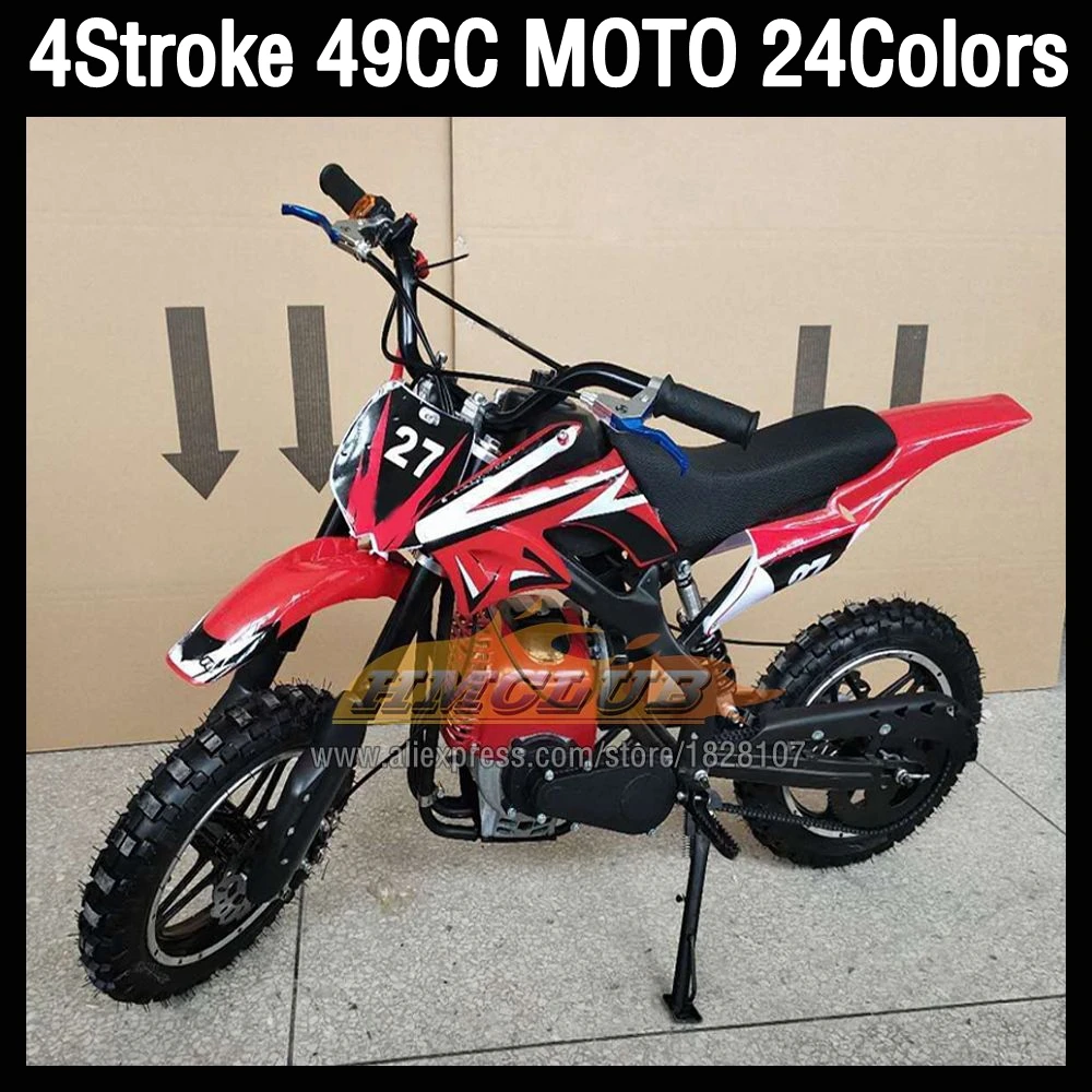 49CC 50CC 4 Stroke ATV OFF-road Gasoline Motorcycle Racing MOTO Dirt Bike Motorbike For Adult Children Boy Girl Child Men Women