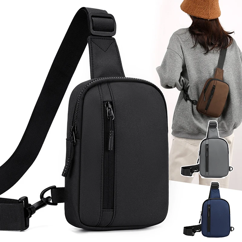 

Men's Chest Bag Fashion Canvas Shoulder Crossbody Bags Mini Cloth Sling Sport Cross Phone Handbag
