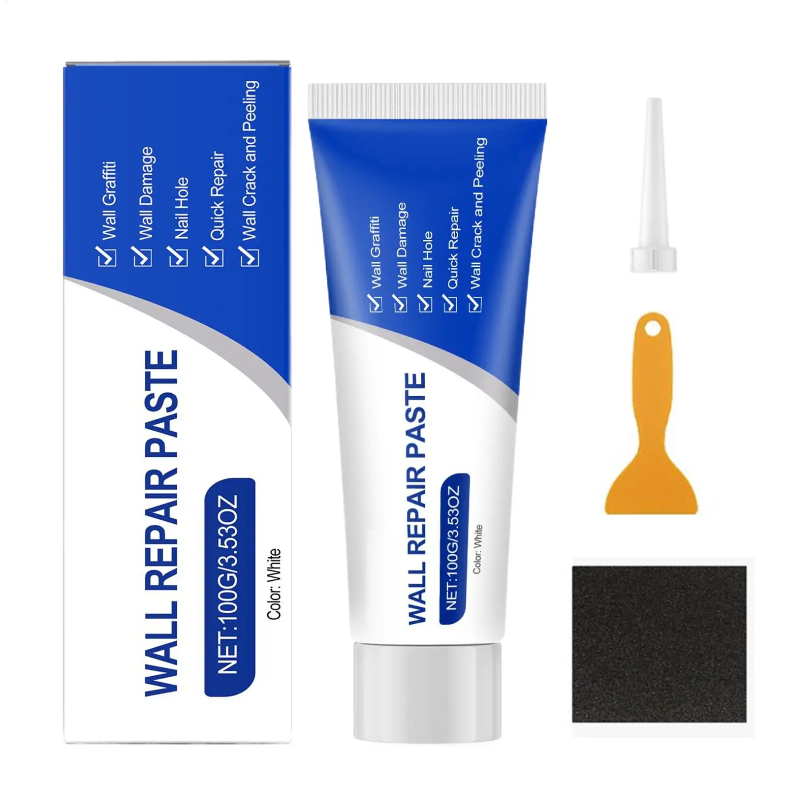 Wall Repair Paste Repair Wall Damage & Graffiti Fill Nail Hole Prevent Wall Cracking Peeling Restore Smoothness Wall Repair Kit