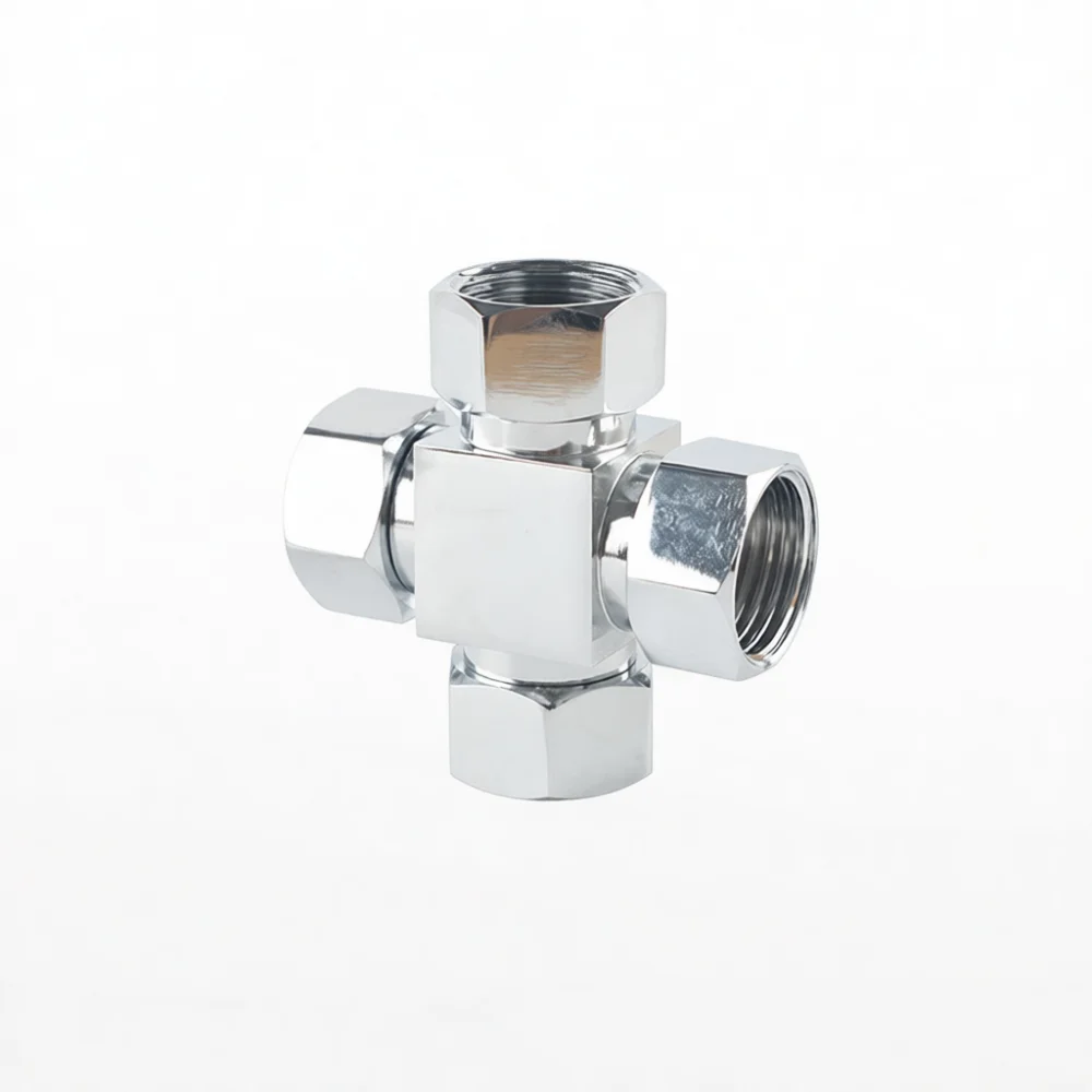 Heavy Duty Brass Faucet Connector Dual Output Splitter Valve Easy Installation Plumbing Fitting For Home Water